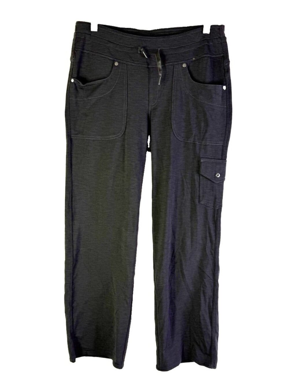 Kuhl Pants Short Baggy Cargo Pull On Script Stitch Gray